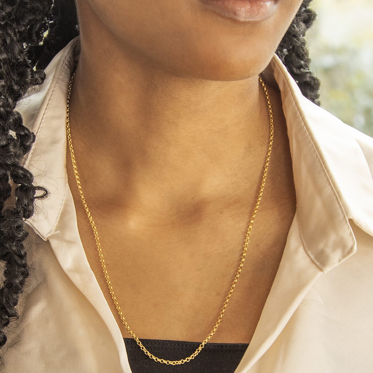 Round Belcher Chain 22 Inch in 9K Yellow Gold 7579367 1