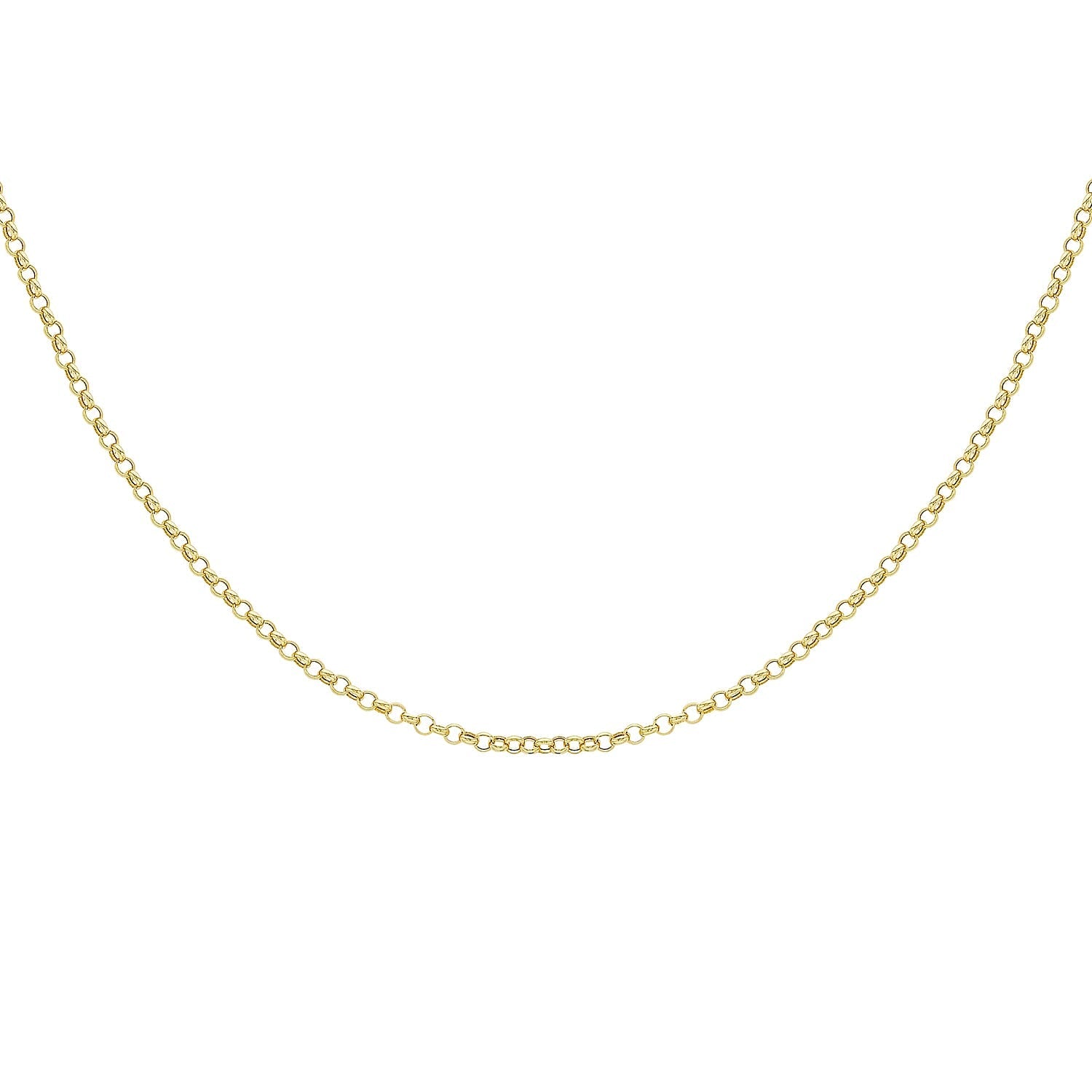 Round Belcher Chain 22 Inch in 9K Yellow Gold 7579367 3