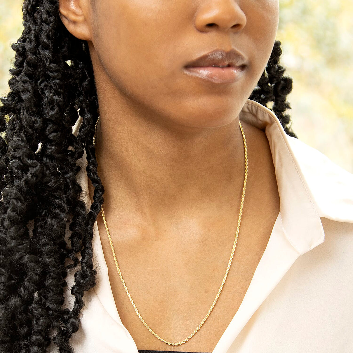 Diamond Cut Rope Chain 22 Inch in 9K Yellow Gold 7581525 1