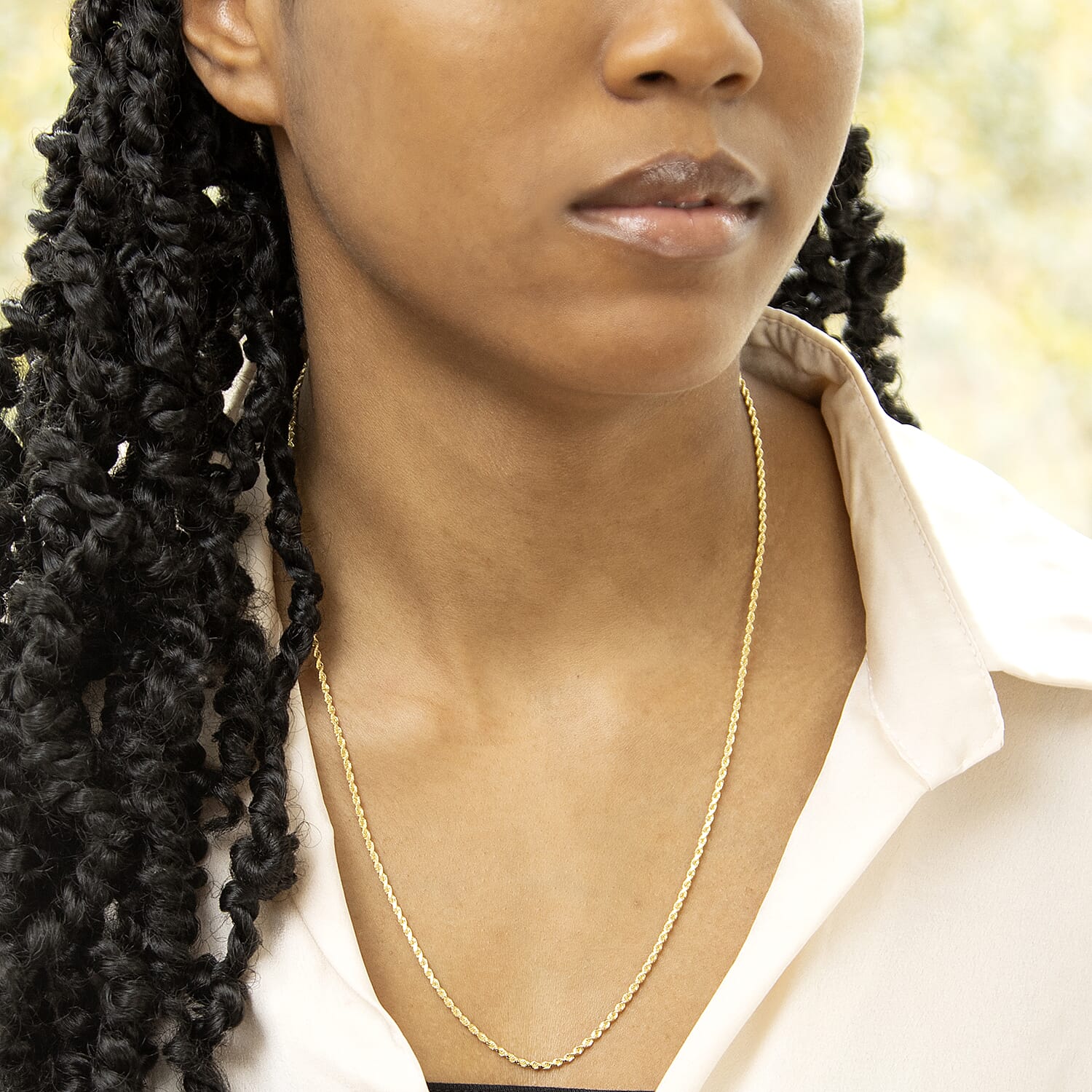 Diamond Cut Rope Chain 22 Inch in 9K Yellow Gold 7581525 1