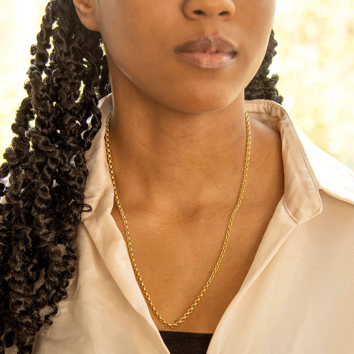 Round Belcher Chain 22 Inch in 9K Yellow Gold 3.9g 7578764 1