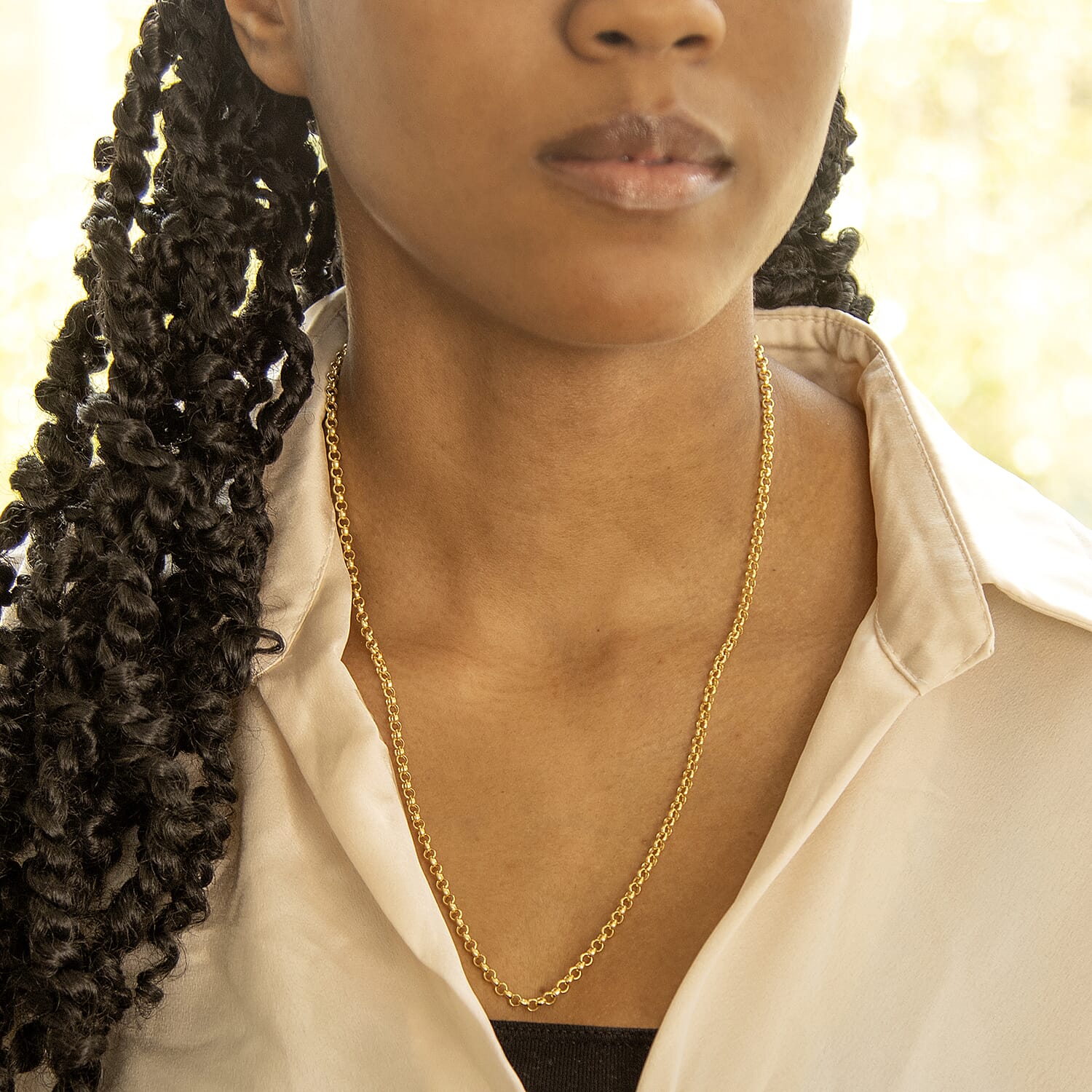 Round Belcher Chain 22 Inch in 9K Yellow Gold 3.9g 7578764 1