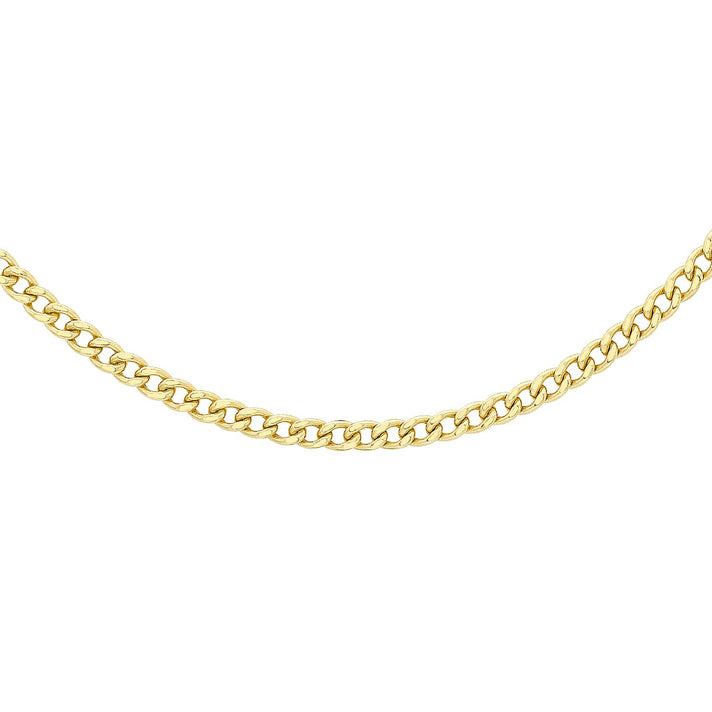 Diamond Cut 2MM Curb Chain 22 Inch in 9K Yellow Gold 6.9g 7577839 1