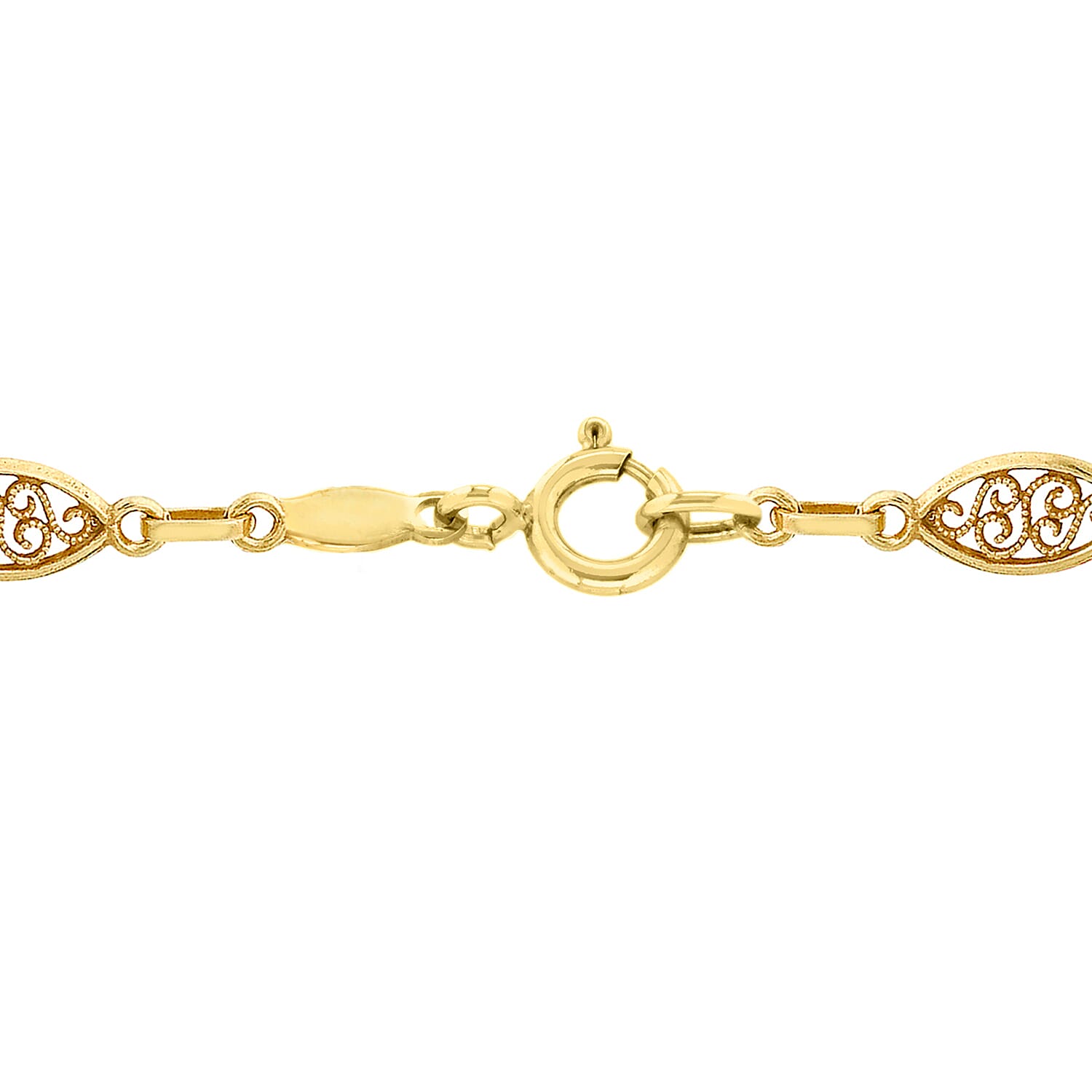 9K Yellow Gold Filigree Oval Link Chain 22 Inch 7329815 5