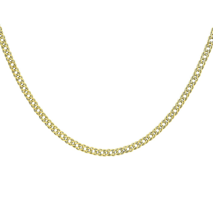 9K Yellow Gold Diamond Cut Double Curb Chain 22 Inch 9g 7329901 2