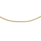 9K Yellow Gold Diamond Cut Curb Chain (Size - 24) With Spring Ring Clasp