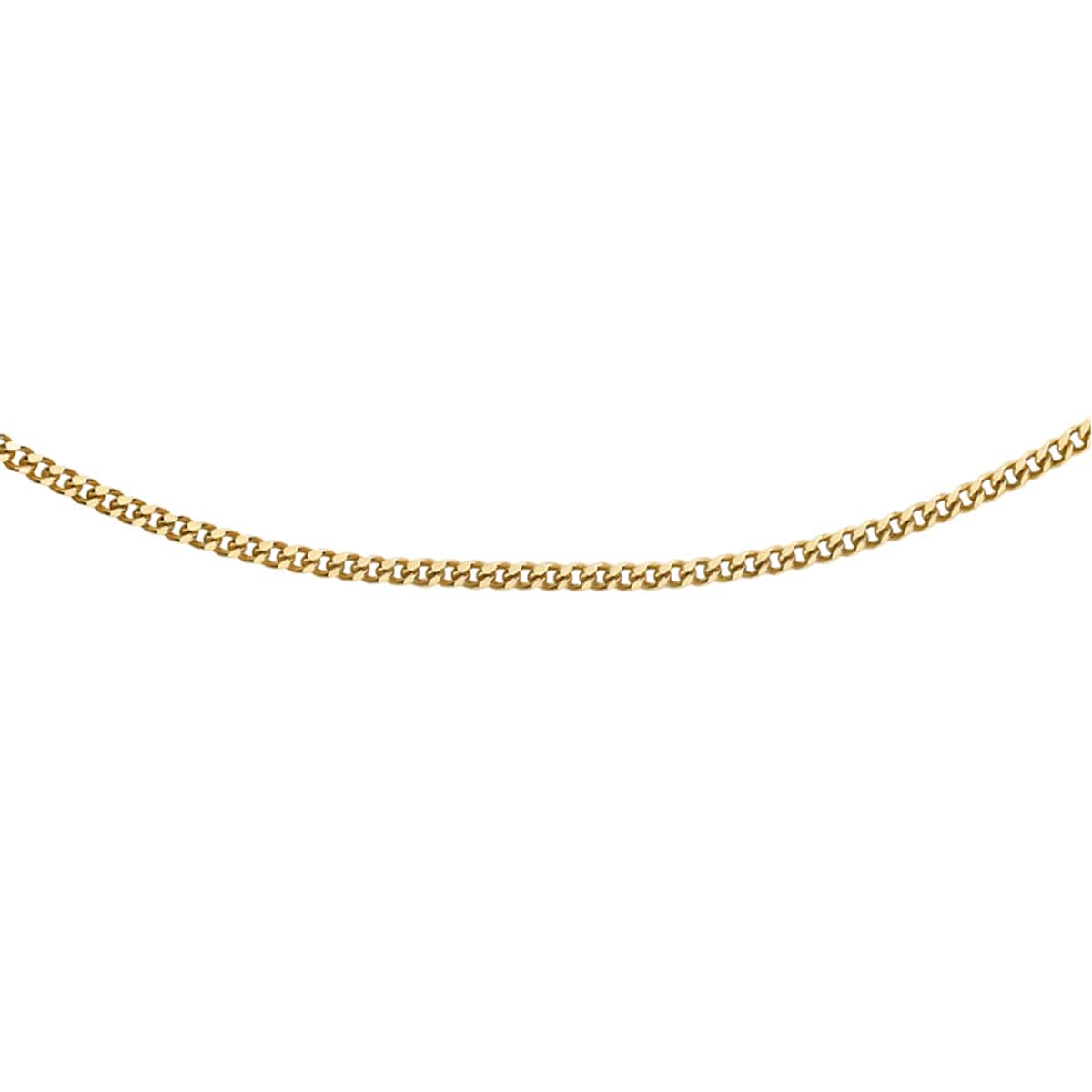 9K Yellow Gold Diamond Cut Curb Chain (Size - 24) With Spring Ring Clasp 8024998 0