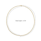 Closeout Deal - 9K Yellow Gold Figaro Chain (Size - 24) with Spring Ring Clasp