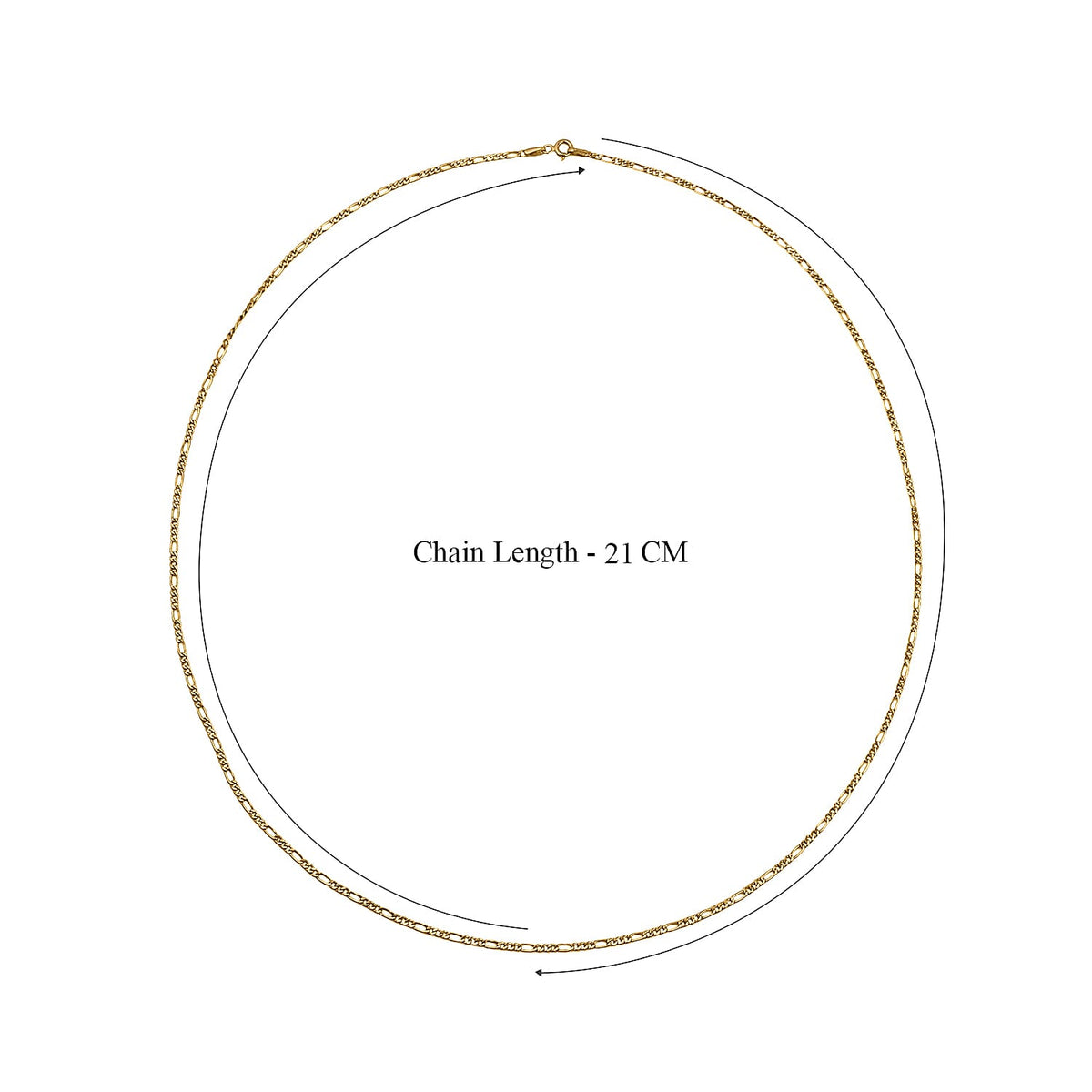 Closeout Deal - 9K Yellow Gold Figaro Chain (Size - 24) with Spring Ring Clasp 7535274 4