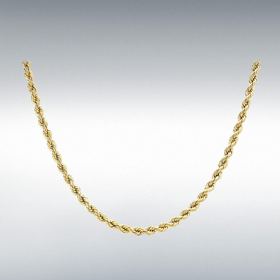 Close Out Deal - 9K Yellow Gold Rope Necklace (Size 24) with Spring Ring Clasp, Gold Wt. 12.20 Gms. 8312985 0