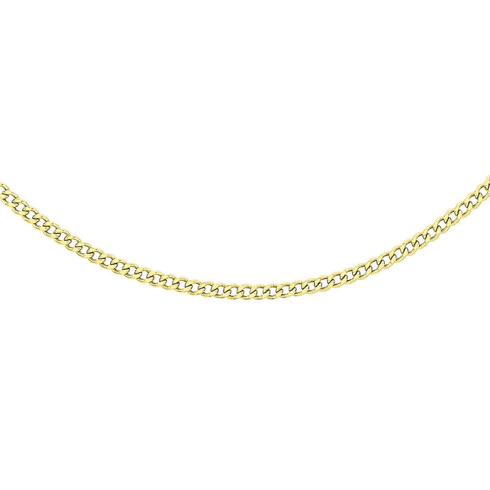9K Yellow Gold High Finish Flat Curb Chain 24 Inch 2.4 grams 7488820 1