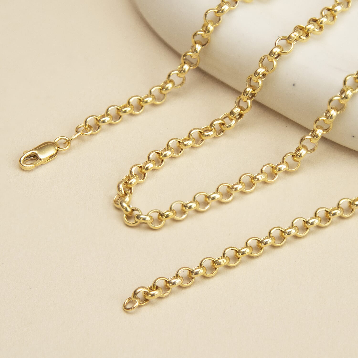 Round Belcher Chain 24 Inch in 9K Yellow Gold 7578773 3
