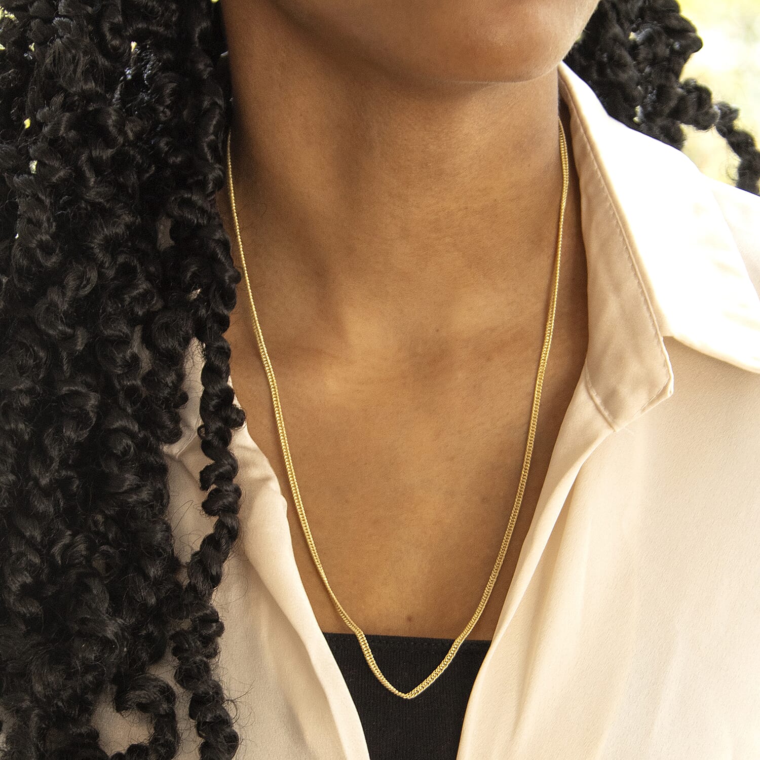 2.5mm Hollow Triple Curb Chain 24 Inch in 9K Yellow Gold 7578213 1