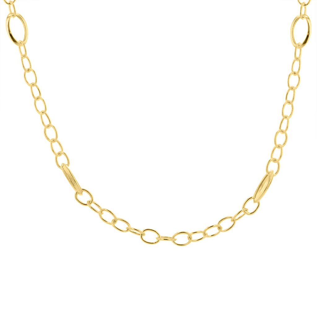 9K Yellow Gold Fancy Necklace - 7.5g (Size - 24)