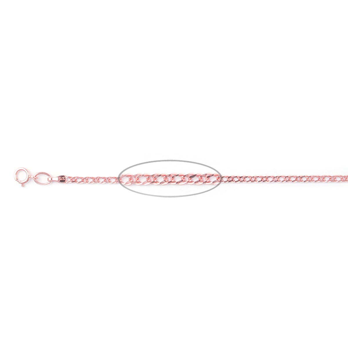 9K Yellow Gold 1.9MM Double Curb Necklace with Spring Ring Clasp 24 Inch 8341481 0