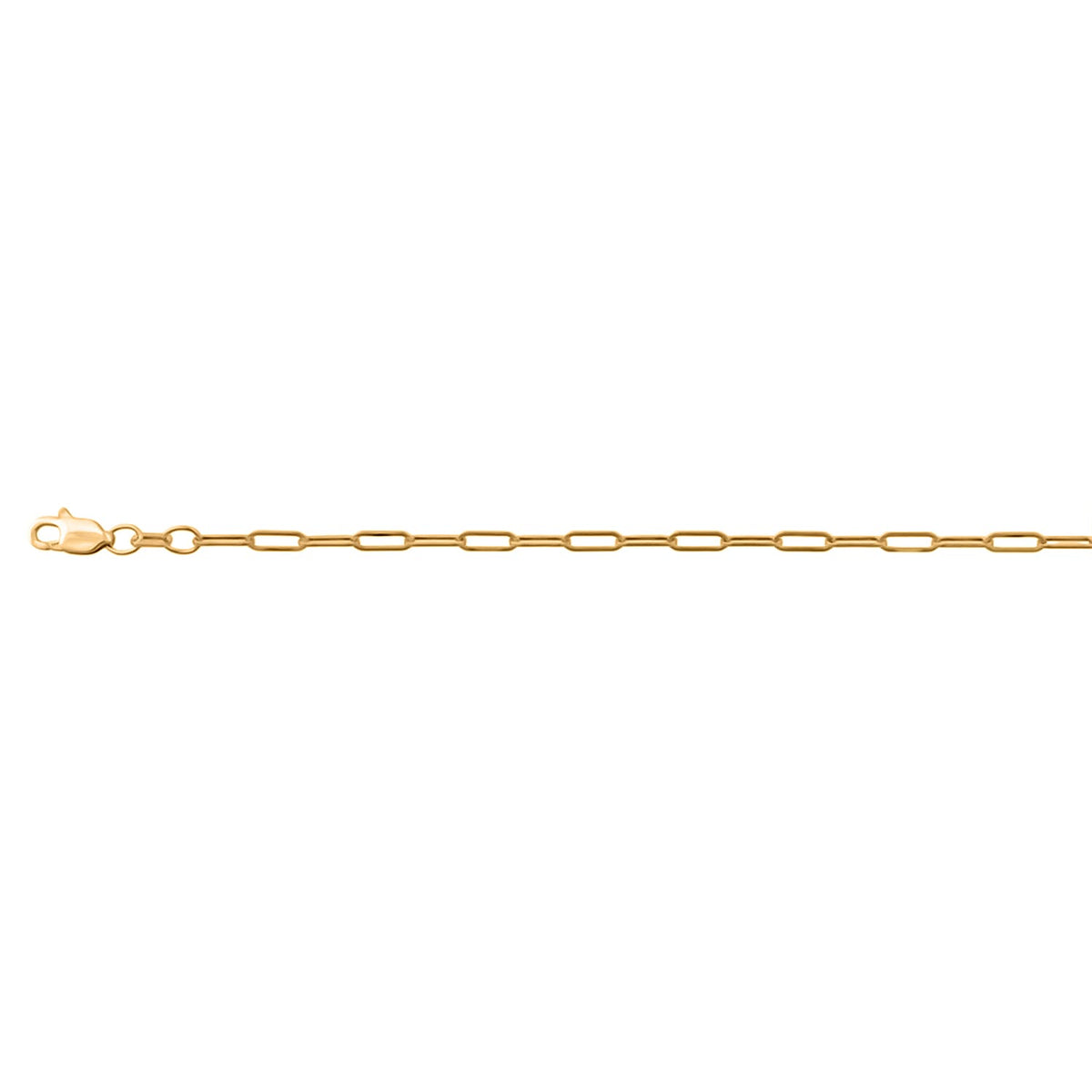 Vicenza Closeout - 9K Yellow Gold Paperclip Necklace (Size - 30) 7724250 0