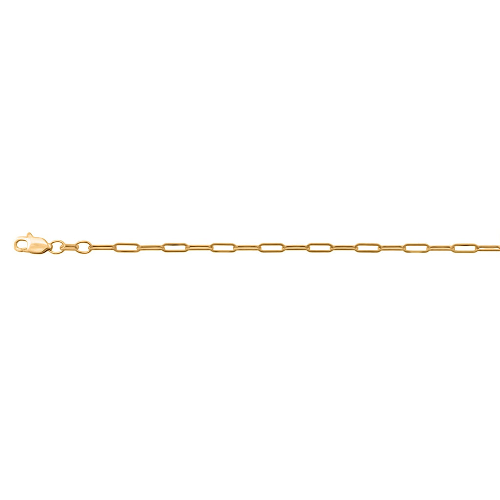 JCK Vegas Find - 9K Yellow Gold Paperclip Necklace With Lobster Clasp  (Size - 30)