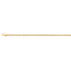 JCK Vegas Find - 9K Yellow Gold Paperclip Necklace With Lobster Clasp  (Size - 30)