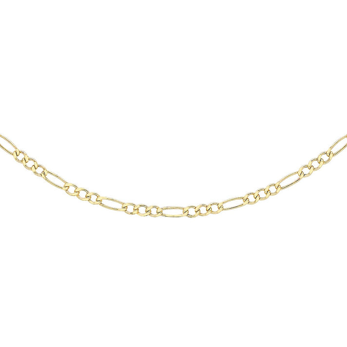Figaro Chain 30 Inch in 9K Yellow Gold 7579438 1