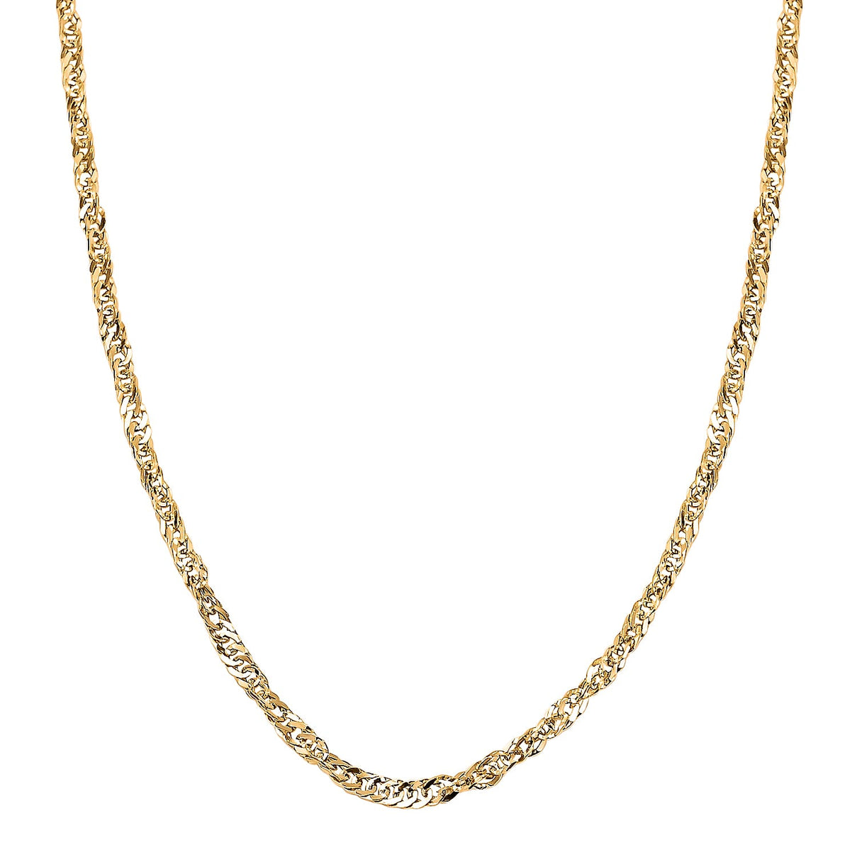 9K Yellow Gold Chain in Diamond Cut Twist Curb Size 20 , Gold Wt. 1.20 Gms 6095499 3