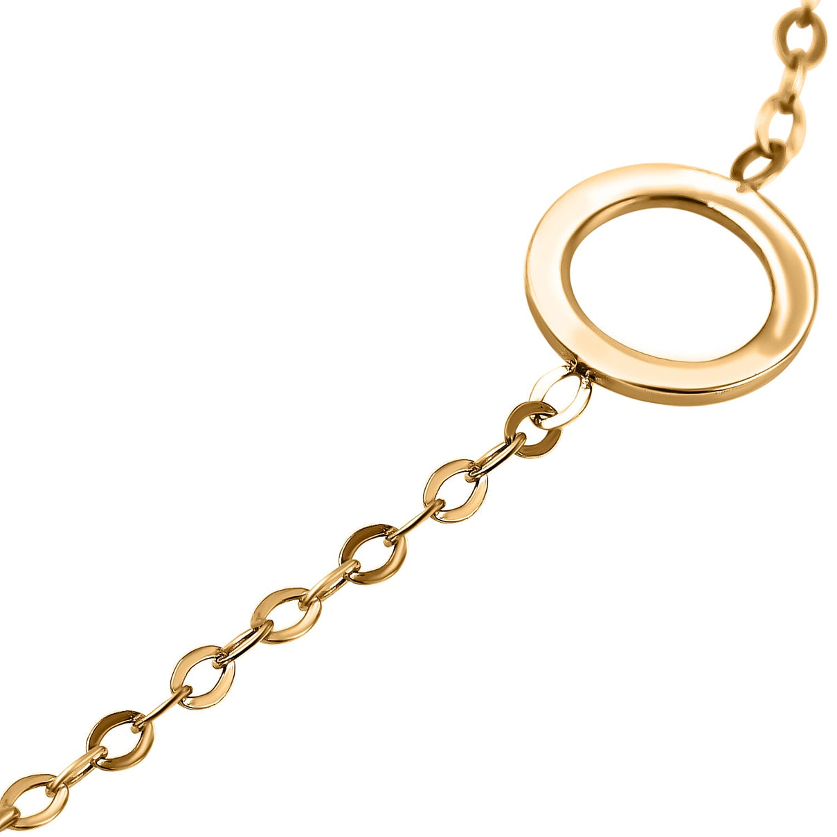 9K Yellow Gold Circle and Beads Necklace (Size - 18) 7628387 2
