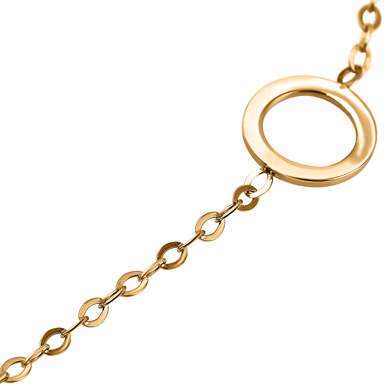 9K Yellow Gold Circle and Beads Necklace (Size - 18) 7628387 2
