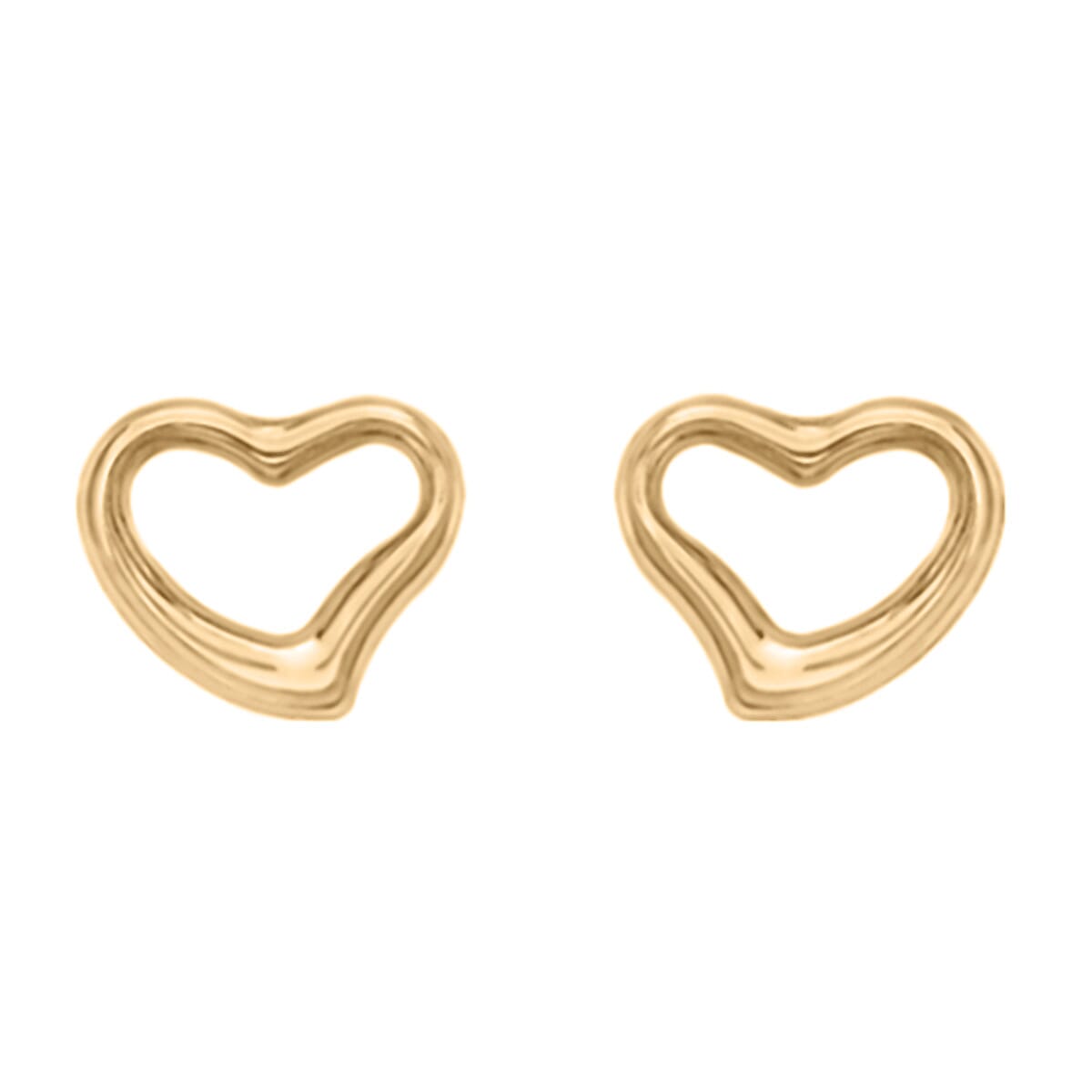 9K Yellow Gold Closeback Heart Stud Earrings 7711248 0