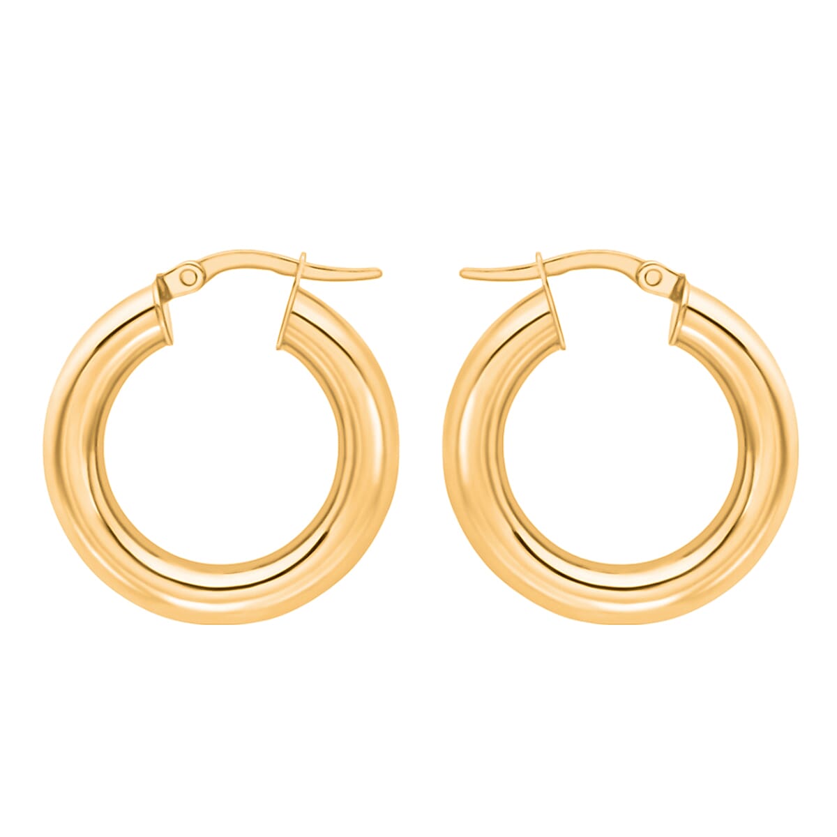 Vicenza Collection - 9K Yellow Gold Creole Earrings 7637579 0