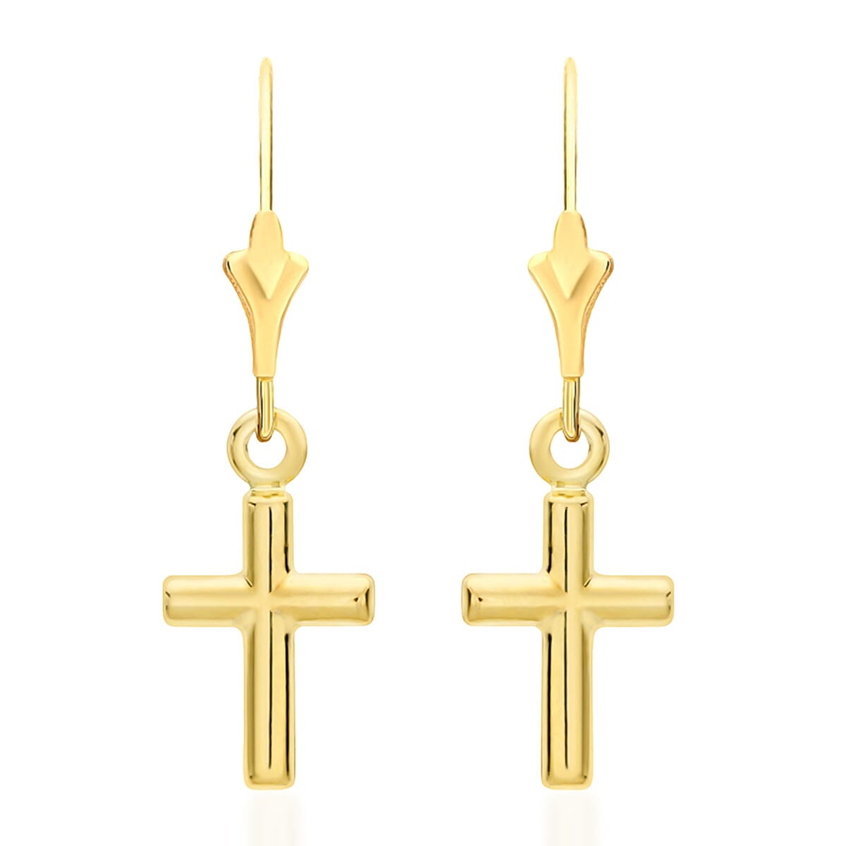 Hatton Garden Close Out Deal - 9K Yellow Gold Cross Drop Earring with Lever Back 8114967 0