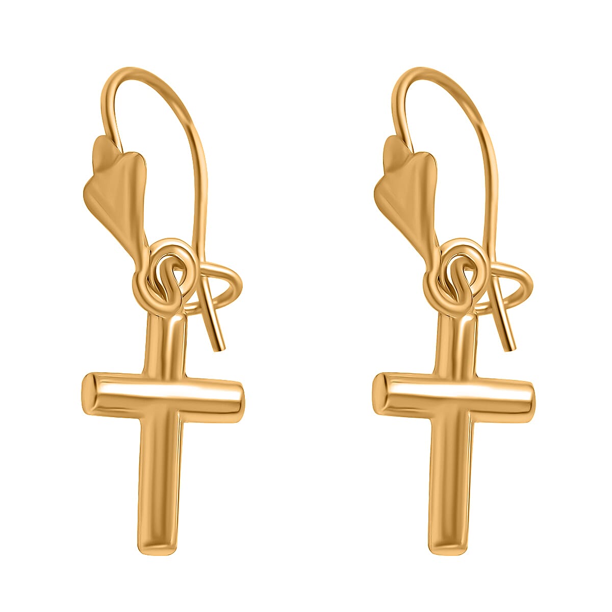 Hatton Garden Close Out - 9K Yellow Gold Cross Drop Earrings 7677271 3