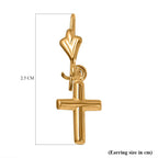 Hatton Garden Close Out - 9K Yellow Gold Cross Drop Earrings