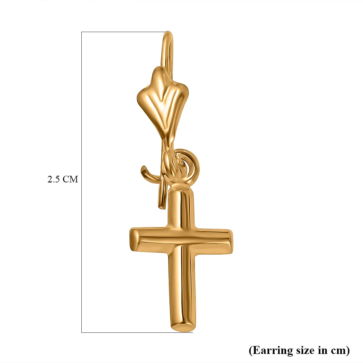 Hatton Garden Close Out - 9K Yellow Gold Cross Drop Earrings 7677271 4