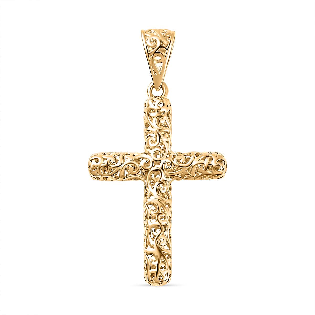 Lucy Q Collection - 9K Yellow Gold Cross Pendant 7745164 0