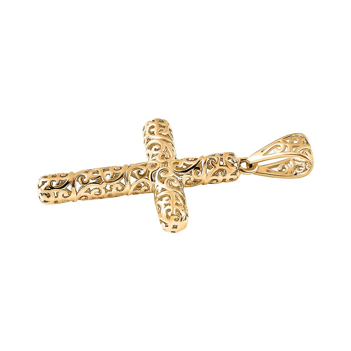 Lucy Q Collection - 9K Yellow Gold Cross Pendant 7745164 3