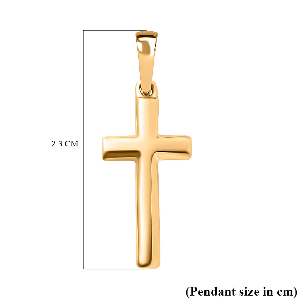 9K Yellow Gold  Cross Pendant,  Gold Wt. 0.87 Gms