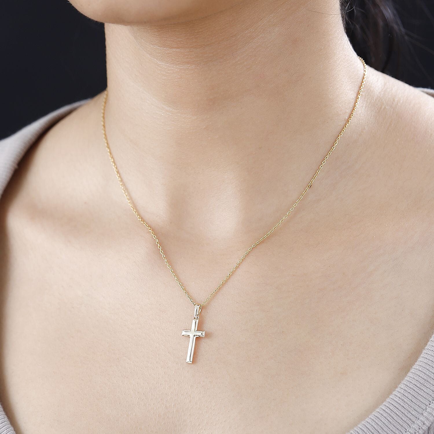 Hatton Garden Close Out - 9K Yellow Gold Cross Pendant 7781417 2