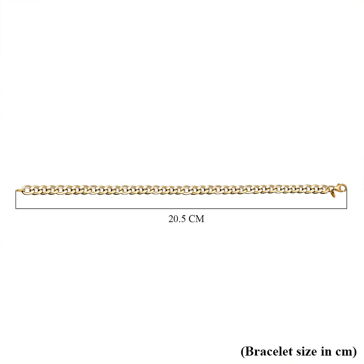 9K Yellow Gold Cuban Bracelet (Size - 8) 7722966 5