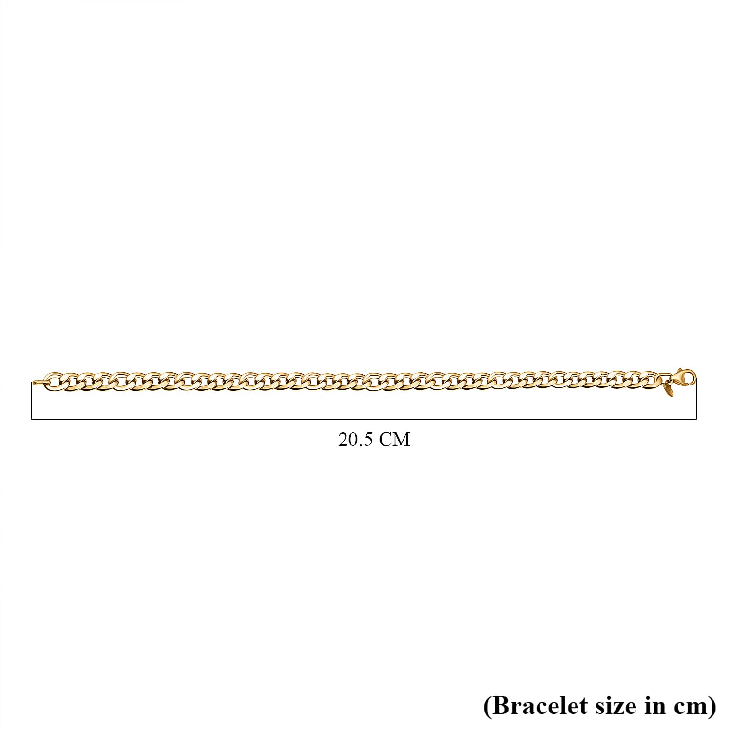 9K Yellow Gold Cuban Bracelet (Size - 8) 7722966 5