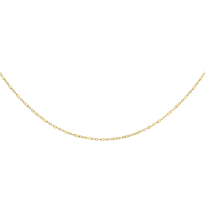 9K Yellow Gold Cube Link Trace Chain 18 Inch 7192293 2