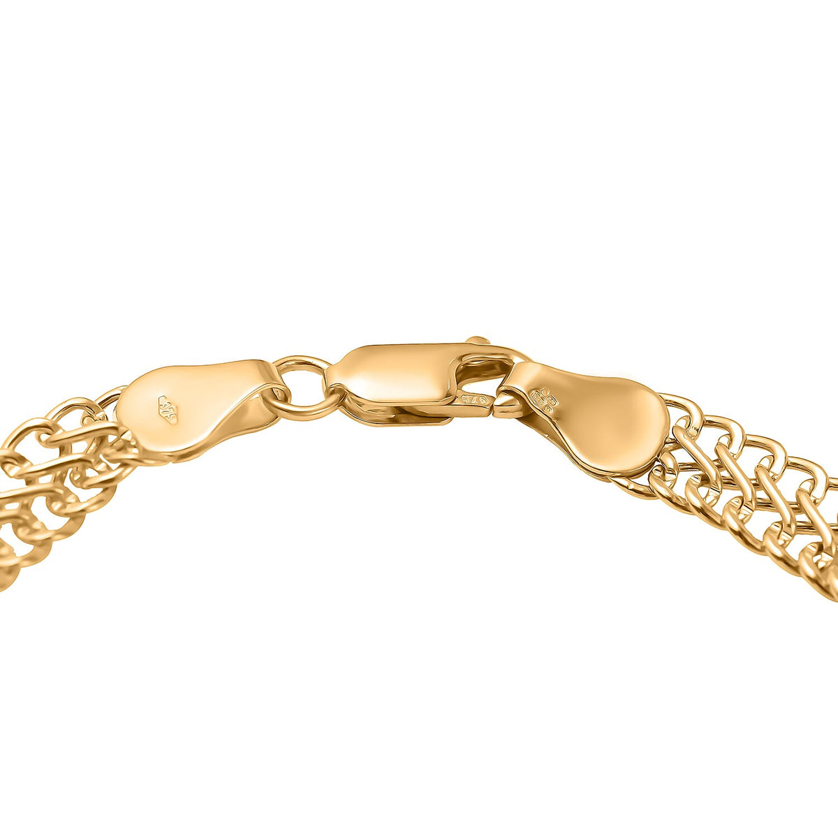 Hatton Garden Closeout- 9K Yellow Gold Infinity Kiss Link Bracelet (Size - 7.5) 3.10 Grms 7667027 3
