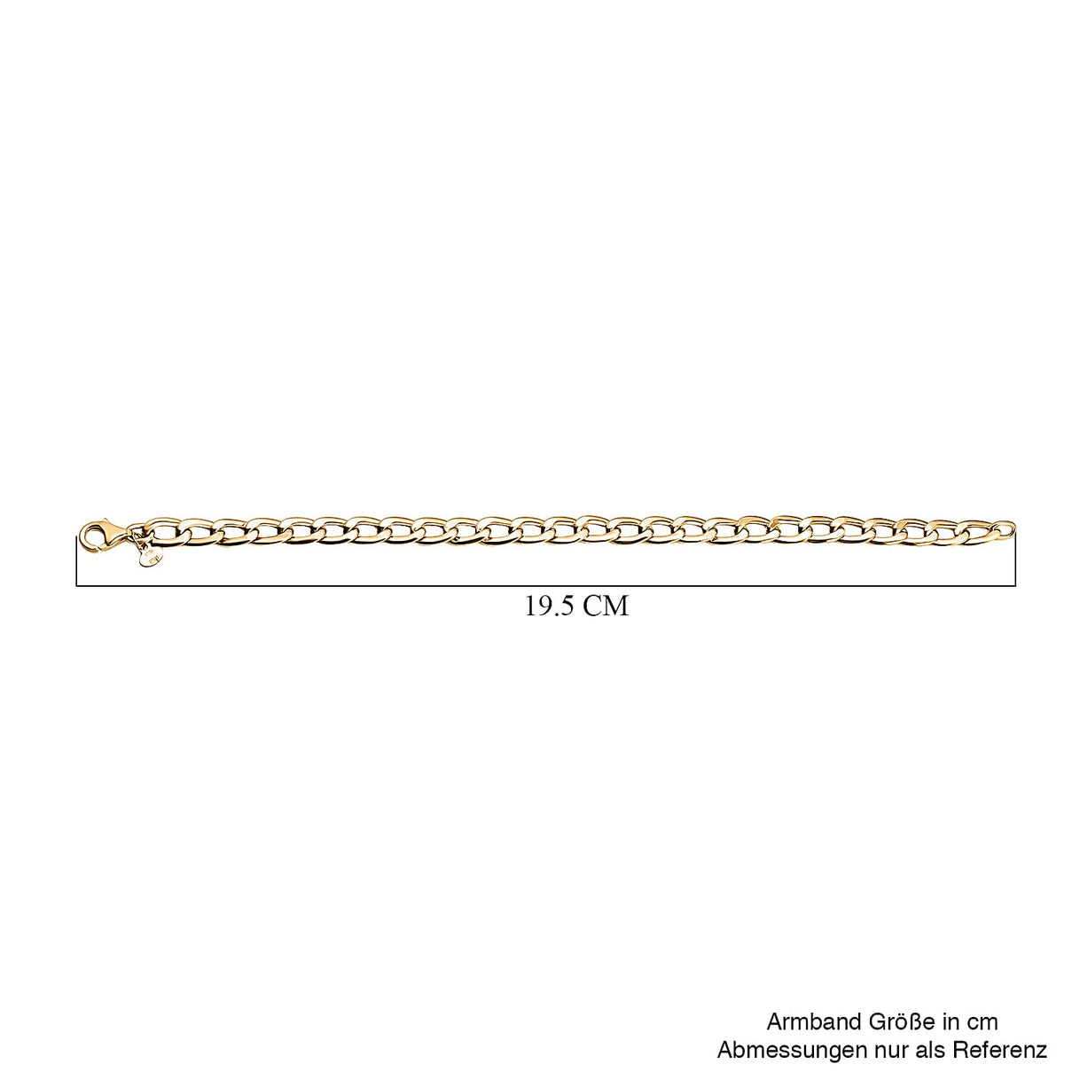9K Yellow Gold Curb Bracelet (Size - 7.5) 7523075 4