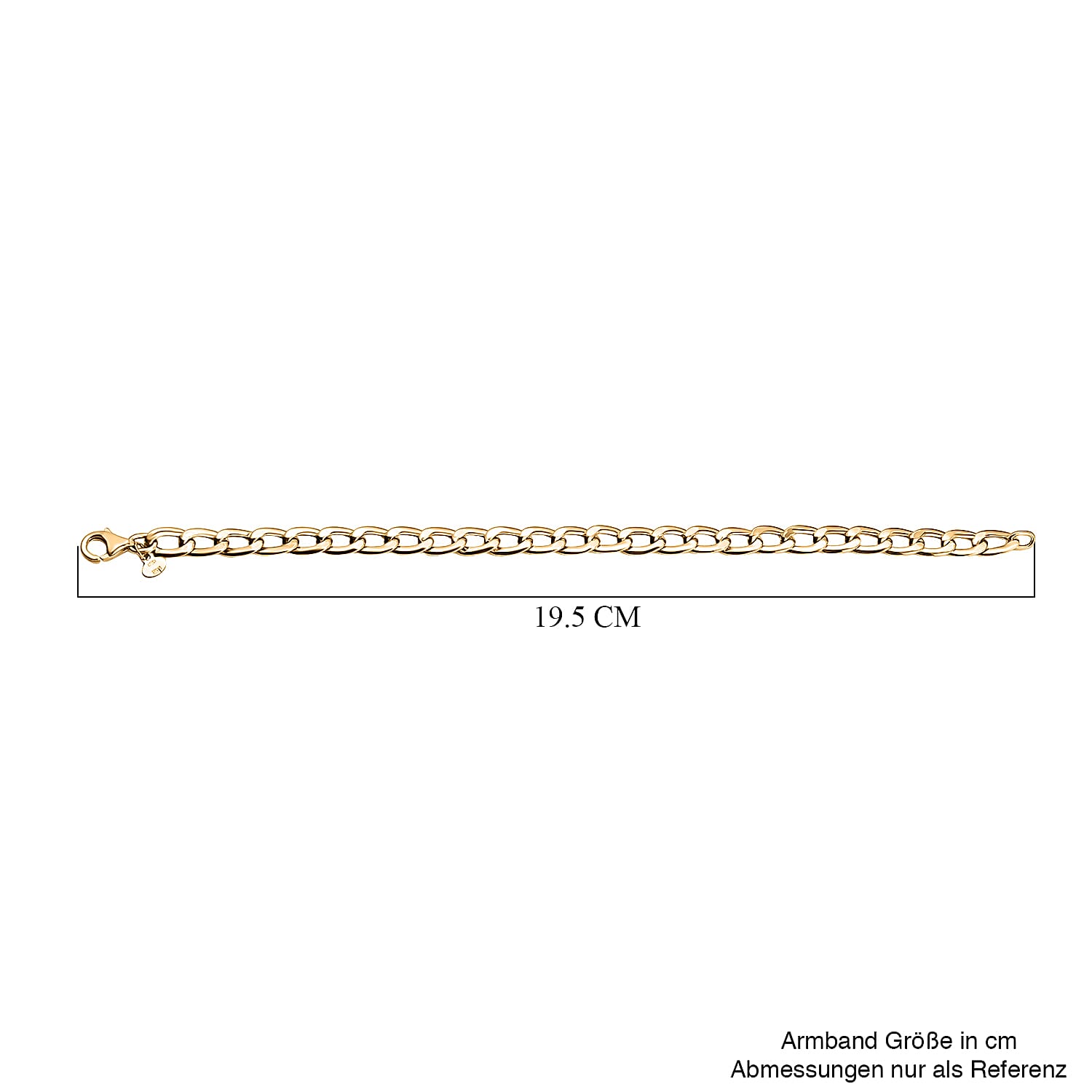 9K Yellow Gold Curb Bracelet (Size - 7.5) 7523075 4