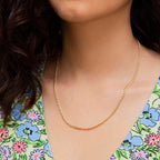 9K Yellow Gold Curb Chain With Lobster Clasp (Size - 18)