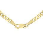 9K Yellow Gold Curb Chain With Lobster Clasp (Size - 18)