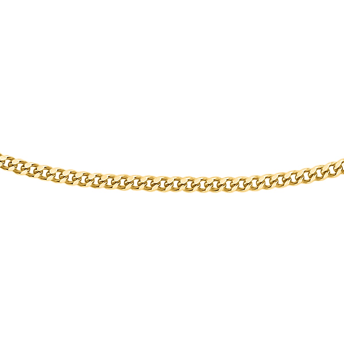 Vicenza Collection - 9K Yellow Gold Diamond Cut Curb Necklace (Size - 15) 7637166 0