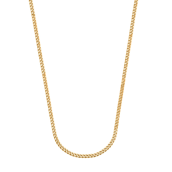 9K Yellow Gold Cut Curb Chain With Spring Ring Clasp (Size - 18) 7995913 1
