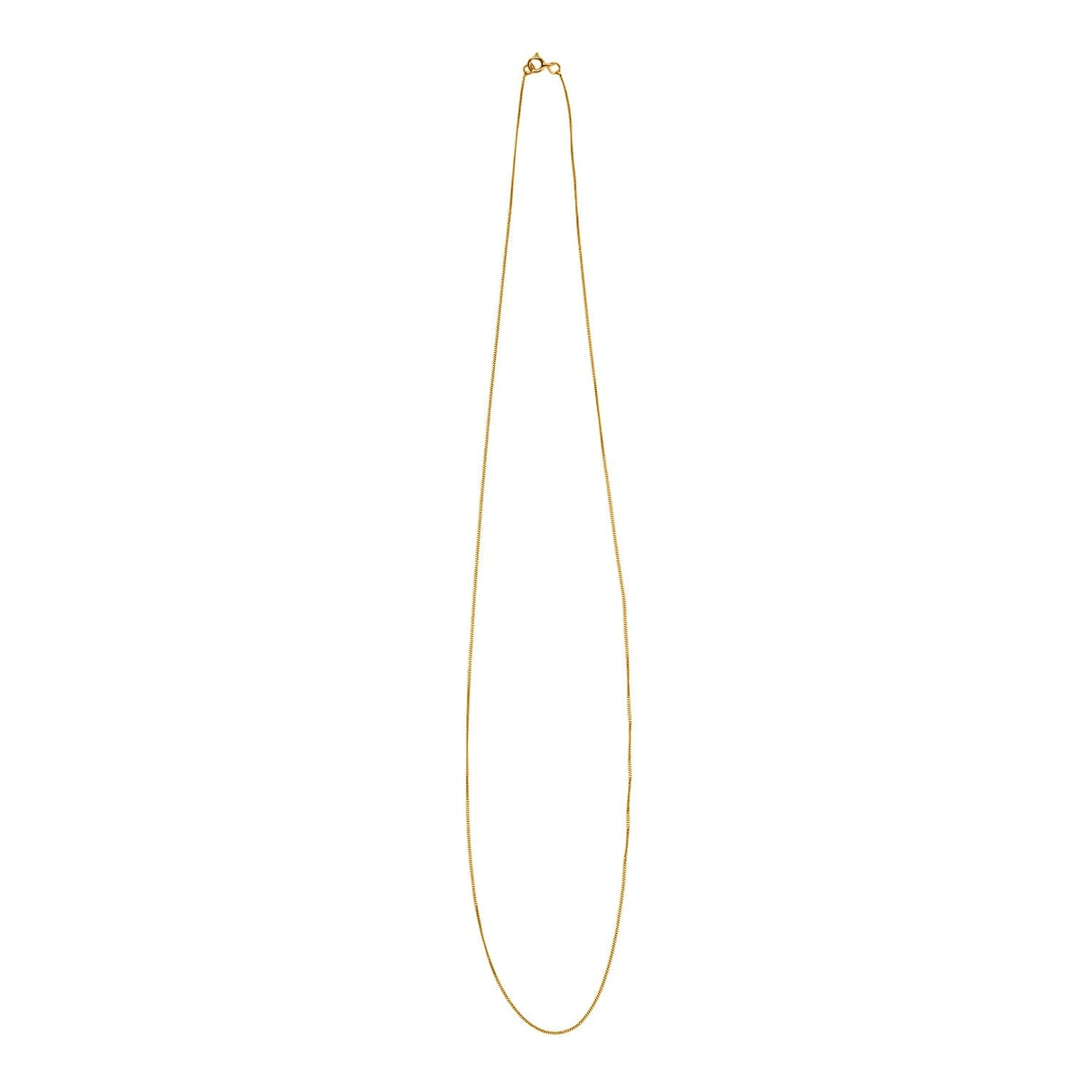 9K Yellow Gold Cut Curb Chain With Spring Ring Clasp (Size - 18) 7995913 5