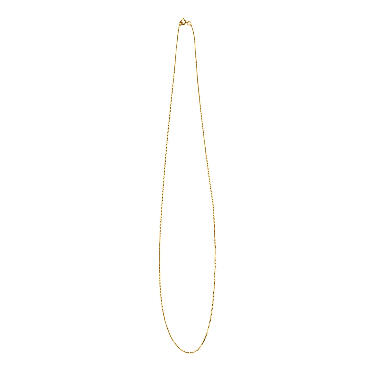 9K Yellow Gold Cut Curb Chain With Spring Ring Clasp (Size - 18) 7995913 5