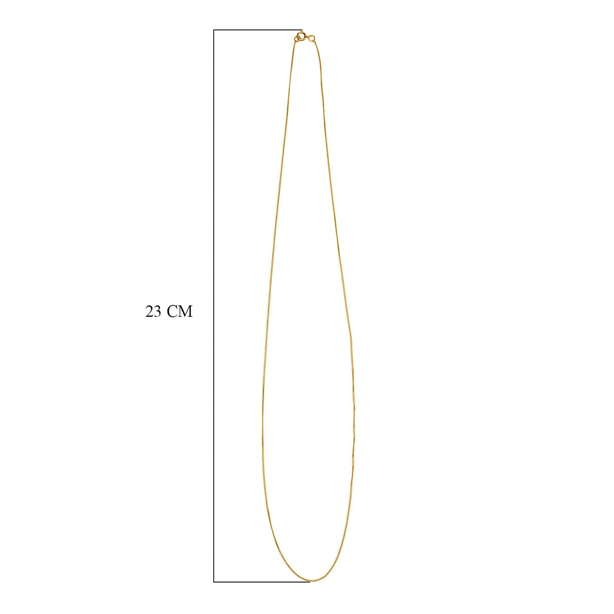 9K Yellow Gold Cut Curb Chain With Spring Ring Clasp (Size - 18) 7995913 7