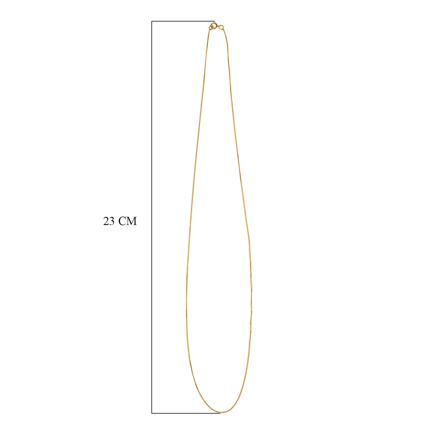 9K Yellow Gold Cut Curb Chain With Spring Ring Clasp (Size - 18) 7995913 7